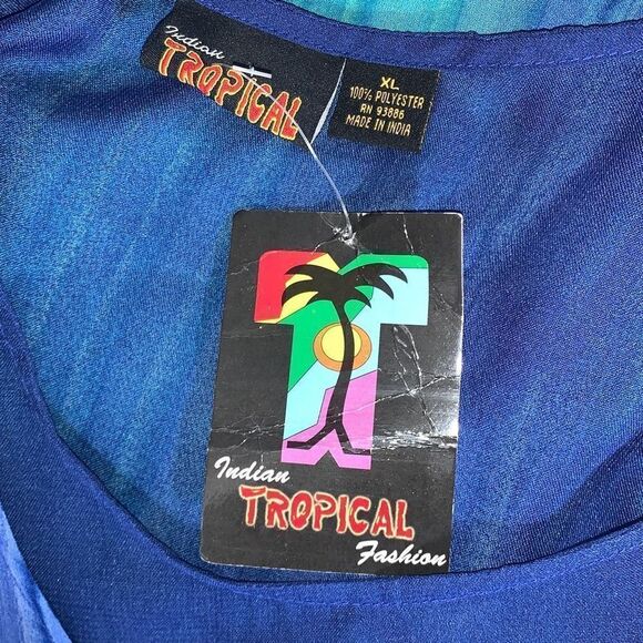 NWT Indian Tropical Fashions Sheer Chiffon Layered Kaftan Size XL - Picture 11 of 12